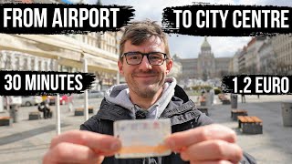 Fast amp Cheap From Prague Airport to the City Centre for just 12 EUR 2021 Honest Guide [upl. by Akeim723]