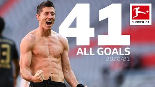 Robert Lewandowski  All Bundesliga Goals 202021 [upl. by Attiuqaj772]