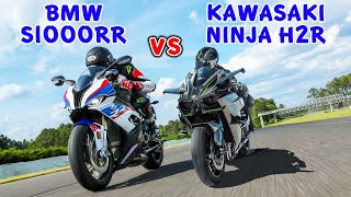 bmw s1000rr vs kawasaki h2r Drag Race  Acceleration Comparison [upl. by Yetak618]