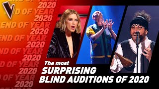 The MOST UNIQUE amp SURPRISING Blind Auditions of 2020 on The Voice  Top 10 [upl. by Doralynn]