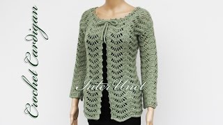 Lace jacket cardigan crochet pattern [upl. by Altman632]