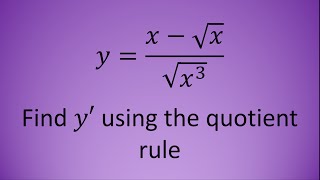 The Quotient Rule  Example 2 [upl. by Hannah96]