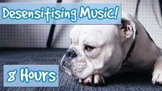 DOG DESENSITISATION MUSIC to help train your dog improve behaviour Sound effects included [upl. by Hoeg800]