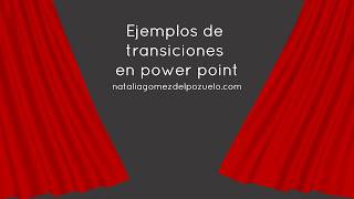 Presentaciones en Power Point 24 Ejemplos de transiciones en Power Point [upl. by Wagstaff]