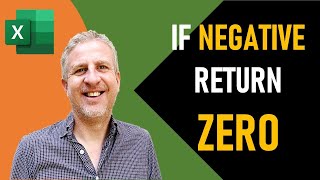 Convert Negative Numbers to Zeros in Excel [upl. by Syman]