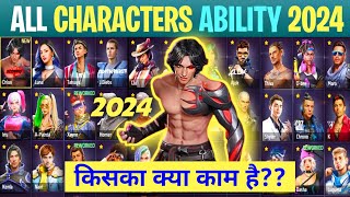 FreeFire All Characters New Ability 2023 Part 2 Full Details AR ROWDY 99 ✓ [upl. by Brigitta]