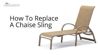 How to Replace a Chaise Lounge Sling [upl. by Enneiviv]