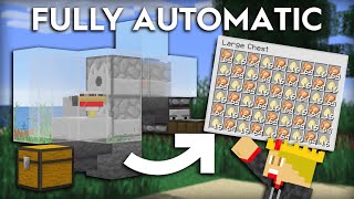 Minecraft Easy Chicken Farm  Instant Cooked Chicken [upl. by Kciredorb]