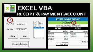 How to Create Receipt amp Payment Statement in Excel VBA [upl. by Nerrual253]