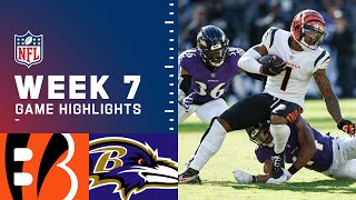 Bengals vs Ravens Week 7 Highlights  NFL 2021 [upl. by Santana625]