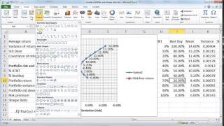 capital market line and sharpe ratio in excel [upl. by Leffen]