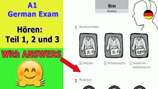 A1 German Exam Hören Teil 1 2 und 3 Goethe institut  German language [upl. by Riordan]