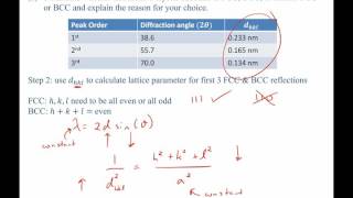 XRD Xray diffraction worked example problem [upl. by Nomzzaj356]