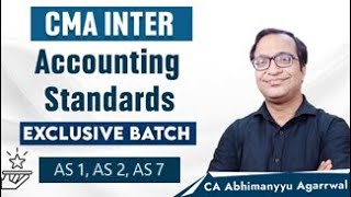 AS 1 AS 2 AS 7  Accounting Standards  CMA Inter  SJC Institute  CA Abhimanyyu Agarrwal [upl. by Fennessy]