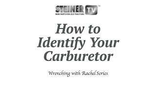 How to Identify your Carburetor [upl. by Sachi390]