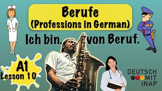 A1 German lesson 10  Berufe  Professions in German [upl. by Genny]