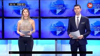 Romina Malaspina y Diego Codini conducen Noticias de 22 a 24  Canal 26 1662020 [upl. by Iel]