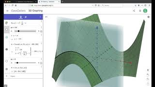 Exploring Partial Derivatives in GeoGebra 3D [upl. by Aggi]