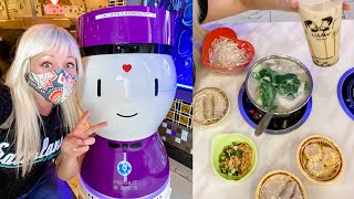 A FUN Robot Restaurant in Orlando U amp Me Revolving Hot Pot 2021 FULL DINING EXPERIENCE [upl. by Anelav]