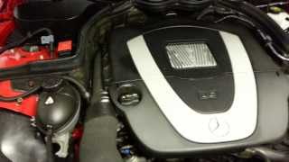 Mercedes C class coolant level how to check W204 [upl. by Aihppa331]