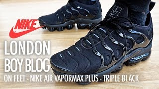 On Feet  Nike Air Vapormax Plus Triple Black [upl. by Nitsug]