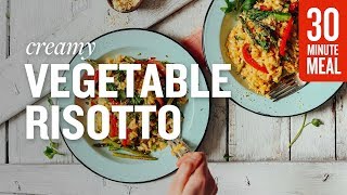 Creamy Vegetable Risotto  Minimalist Baker Recipes [upl. by Adlay]