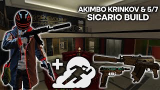 PAYDAY 2  Akimbo Krinkovs  57 AP Pistol No Ammo Bags Sicario Build  The Big Bank DSOD [upl. by Selestina]