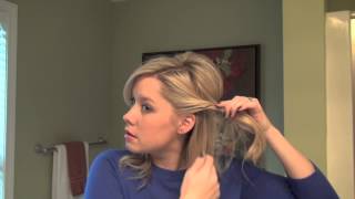 Real Simple Holiday Hair Tutorial Video HalfUp [upl. by Argile209]