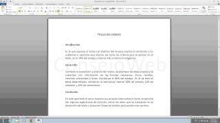 Como hacer un ensayo en word 2010 [upl. by Namwob]