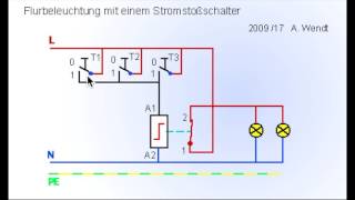 Flurbeleuchtung mit Stromstoßschalter vereinfacht [upl. by Elehcim]