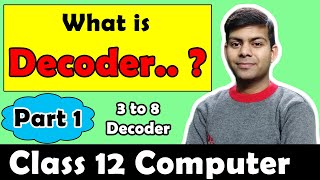 What is Decoder 3 to 8 decoder 🟢 easily explained 📗  Class 12th Computer [upl. by Assedo]