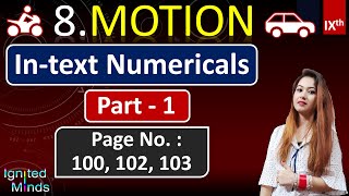 Intext Numericals – Part 1  Chapter 8 Motion Class 9th Science [upl. by Murry]