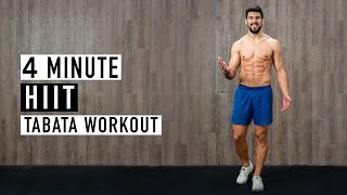 4 Minute HIIT Tabata Workout w Ash Crawford [upl. by Haras]