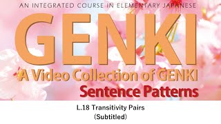 GENKI Lesson 18 Transitivity Pairs Subtitled [upl. by Anial386]