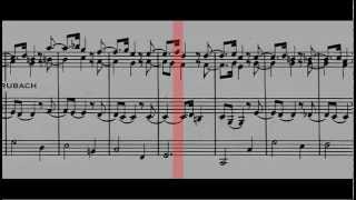 BWV 582  Passacaglia amp Fugue Scrolling [upl. by Haya289]