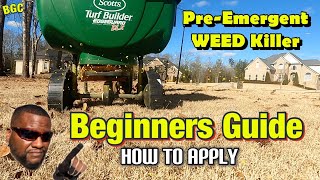 Beginners Guide How TO APPLY PreEmergent Granular Weed Killer POA Bluegrass Control Bermudagrass [upl. by Lenox]