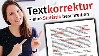 Eine Statistik beschreiben Textkorrektur Deutsch B2 C1 [upl. by Eiger178]