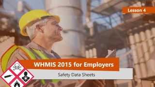 WHMIS 2015 Safety Data Sheets Part 4 [upl. by Nnaeiram450]