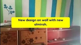 New design on wall with new almirah [upl. by Sardella]