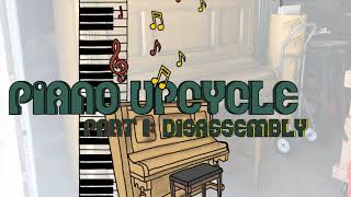 How to Disassemble an Upright Piano Part 1 in a Piano Upcycle [upl. by Niwred]