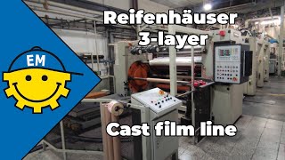 Cast film line  Reifenhäuser 3layer [upl. by Yesiad]