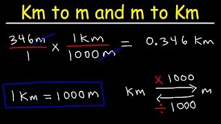 How To Convert From Kilometers to Meters and Meters to Kilometers  Km to m and m to km [upl. by Petronella]