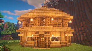 Minecraft How To Build a Round Starter House Easily  Building Tutorial [upl. by Hollyanne]