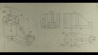 Orthographic Projection  Engineering drawing  Technical drawing [upl. by Hedwiga]