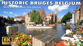 Historic Bruges Belgium 8K [upl. by Atinhoj763]