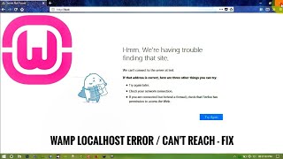 Cant Reach Localhost in WAMP Server  localhost error  Fix [upl. by Silver622]