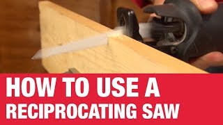 How To Use A Reciprocating Saw  Ace Hardware [upl. by Sadick144]