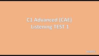 C1 Advanced CAE Listening Test 1 with answers [upl. by Arad]