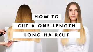 One Length Haircut Tutorial  MIG Training [upl. by Eissoj535]