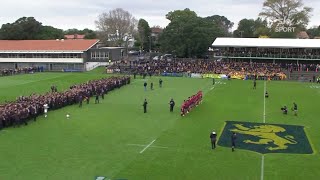 New Zealand Schools Incredible PreMatch Spectacle Auckland Grammar v Kings College Haka [upl. by Palocz91]